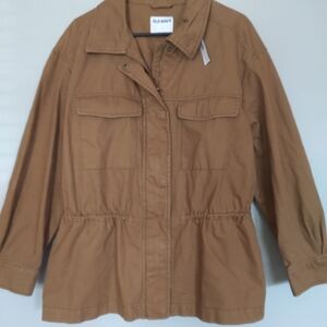 Old Navy Women's Utility Jacket in Brown Boho Barn Jacket